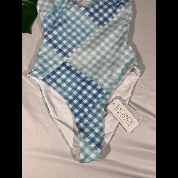 NWT L Space [‎ 6 ] Picnic Plaid Gianna Classic One Piece Swimsuit - Picture 8 of 12